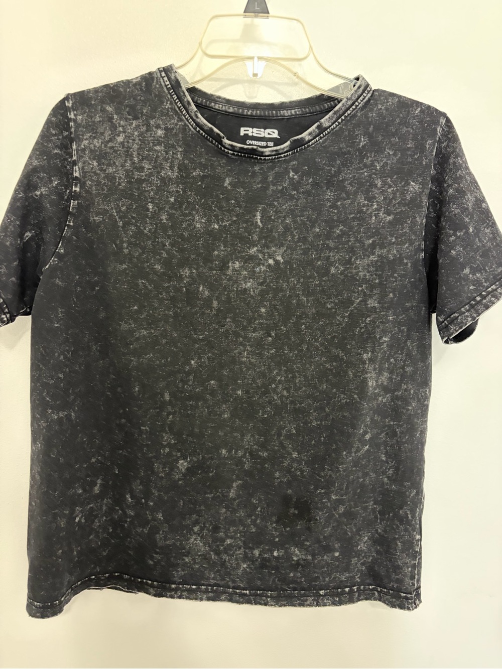 RSQ Kids Black Mineral-Wash Short Sleeve Tee